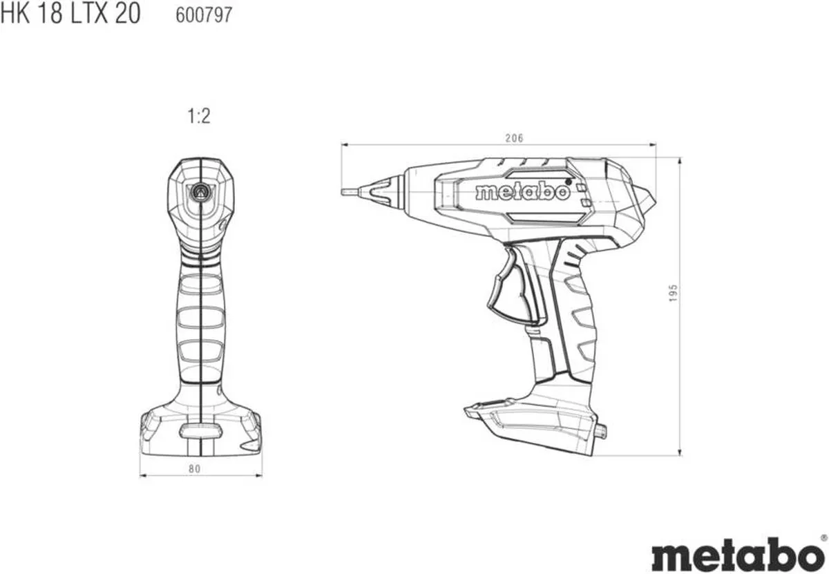 Metabo HK 18 LTX 20 Accu-lijmpistool 18V - 11mm - Incl. koffer