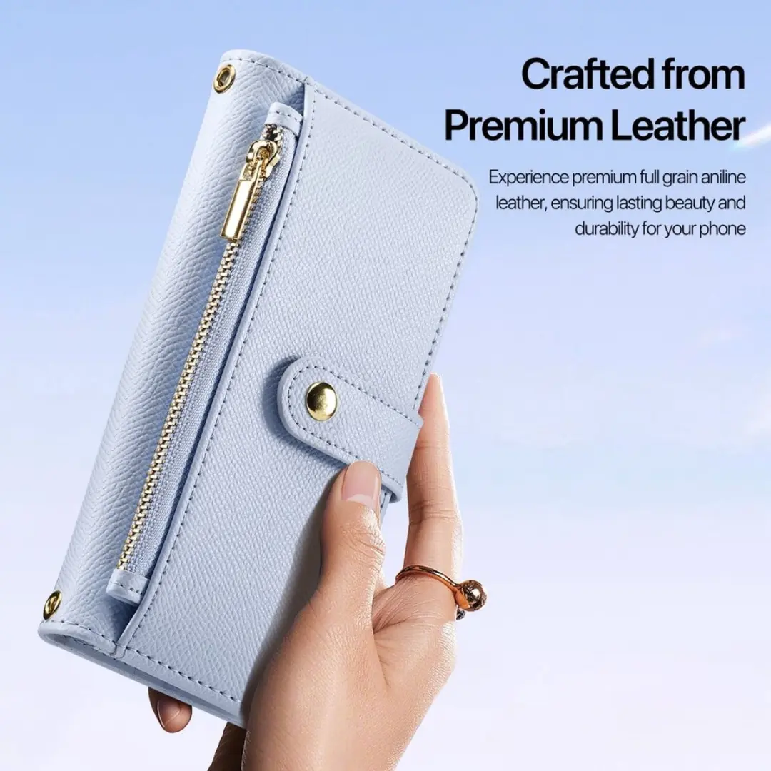 Dux Ducis Lawa Hoesje Samsung Galaxy S26 - Magnetisch 2-in-1 Wallet - 6 Pasjes - Lichtblauw - afbeelding 6 van 6