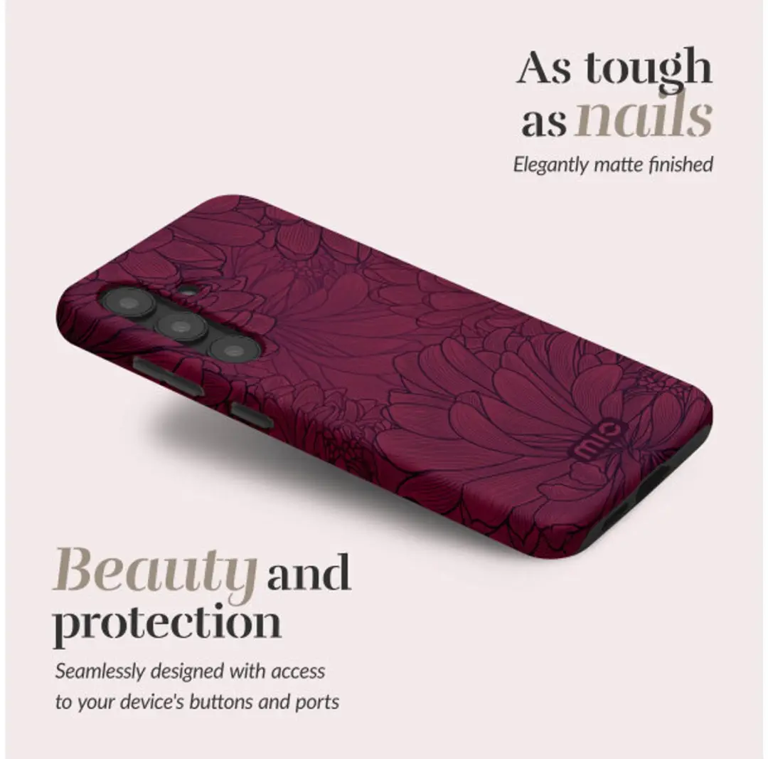 Mobilize MIO Berry Blooms MagSafe Hoesje - Samsung Galaxy A35 - Rood