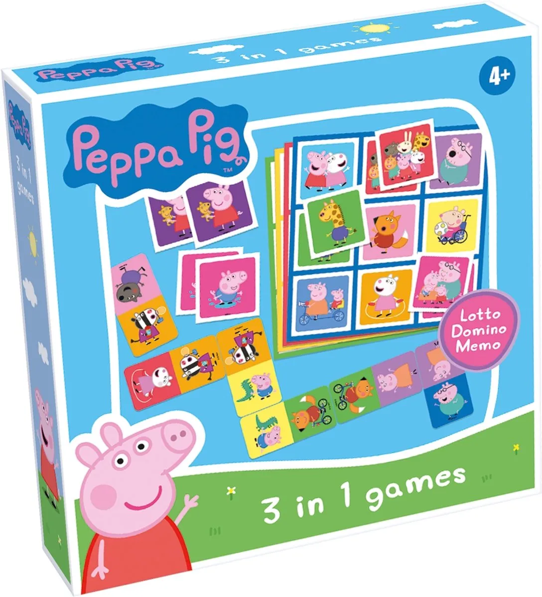 Tactic Peppa Pig 3-in-1 Spellenverzameling - Memo/Lotto/Domino