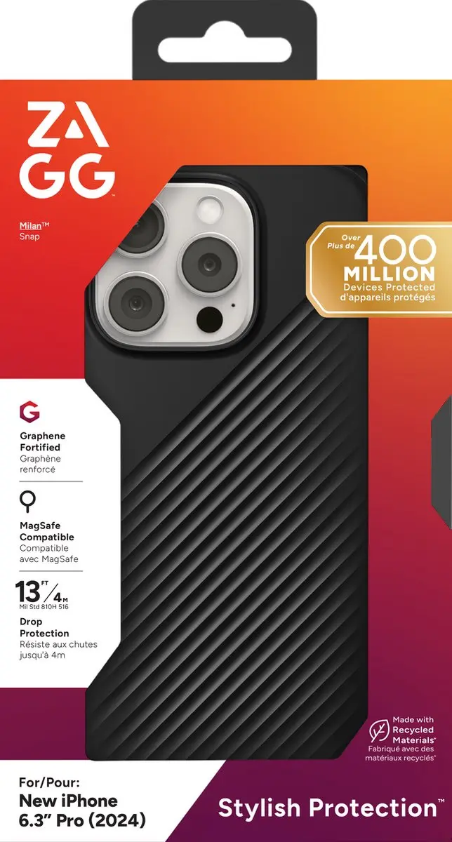 ZAGG Luxe Snap Mag iPhone 16 Pro Hoesje - 702315008 - Zwart