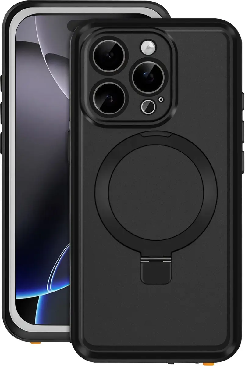 Redpepper BACK-215290 Beschermhoes iPhone 16 Pro Max - IP68 Zwart