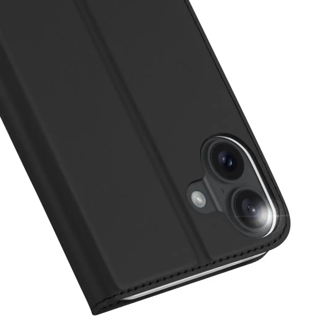 Dux Ducis iPhone 16 Plus Hoesje Slim Bookcase - Zwart