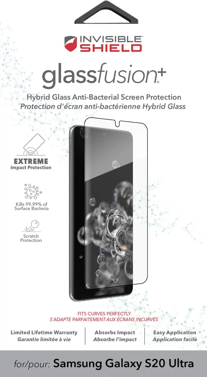 ZAGG InvisibleShield GlassFusion+ Samsung Galaxy S20 Ultra - 1 Stuk