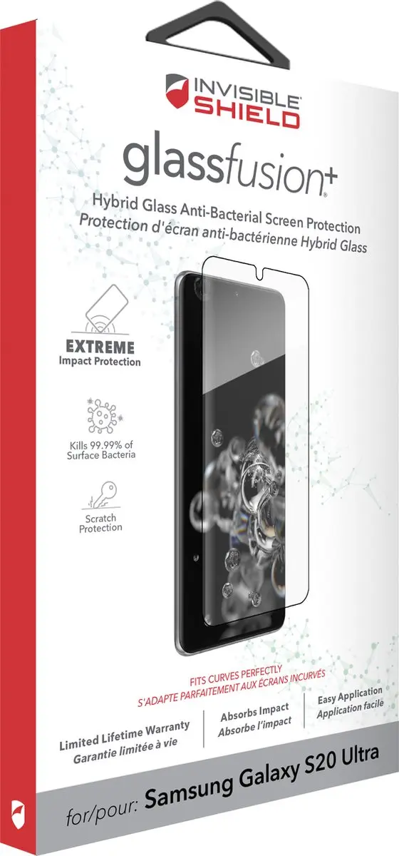 ZAGG InvisibleShield GlassFusion+ Samsung Galaxy S20 Ultra - 1 Stuk
