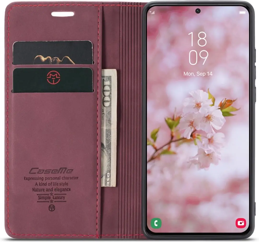 Caseme 013 Book Case Hoesje Samsung Galaxy S22 - Bordeaux