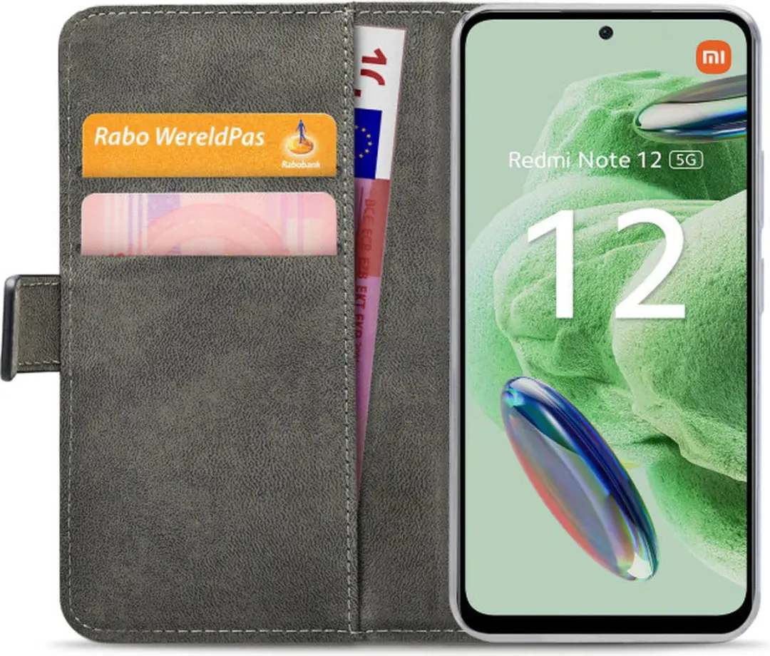Mobilize Classic Gelly Wallet Book Case Xiaomi Redmi Note 12 5G - 2 Pasjes - Zwart