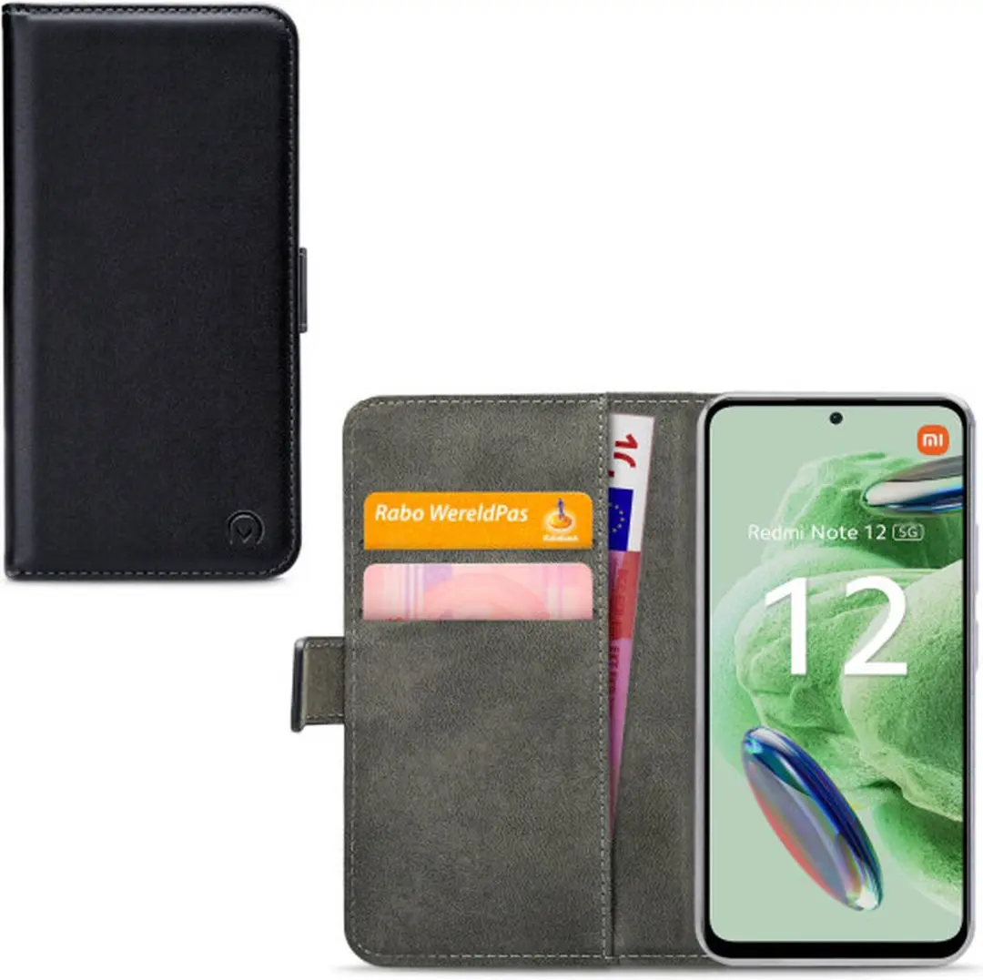 Mobilize Classic Gelly Wallet Book Case Xiaomi Redmi Note 12 5G - 2 Pasjes - Zwart