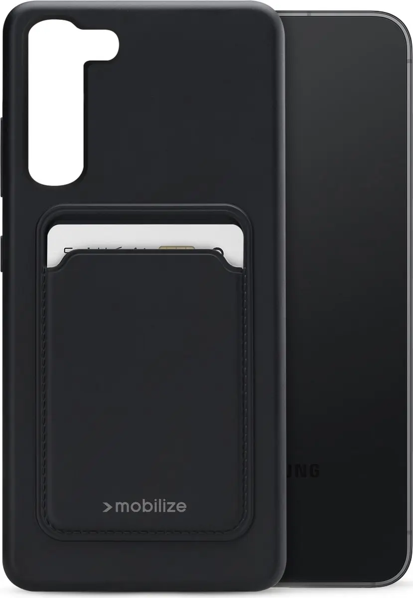 Mobilize Rubber Gelly Card Galaxy S23+ Hoesje - Zwart - MOB-GCCMB-GALS23P5G