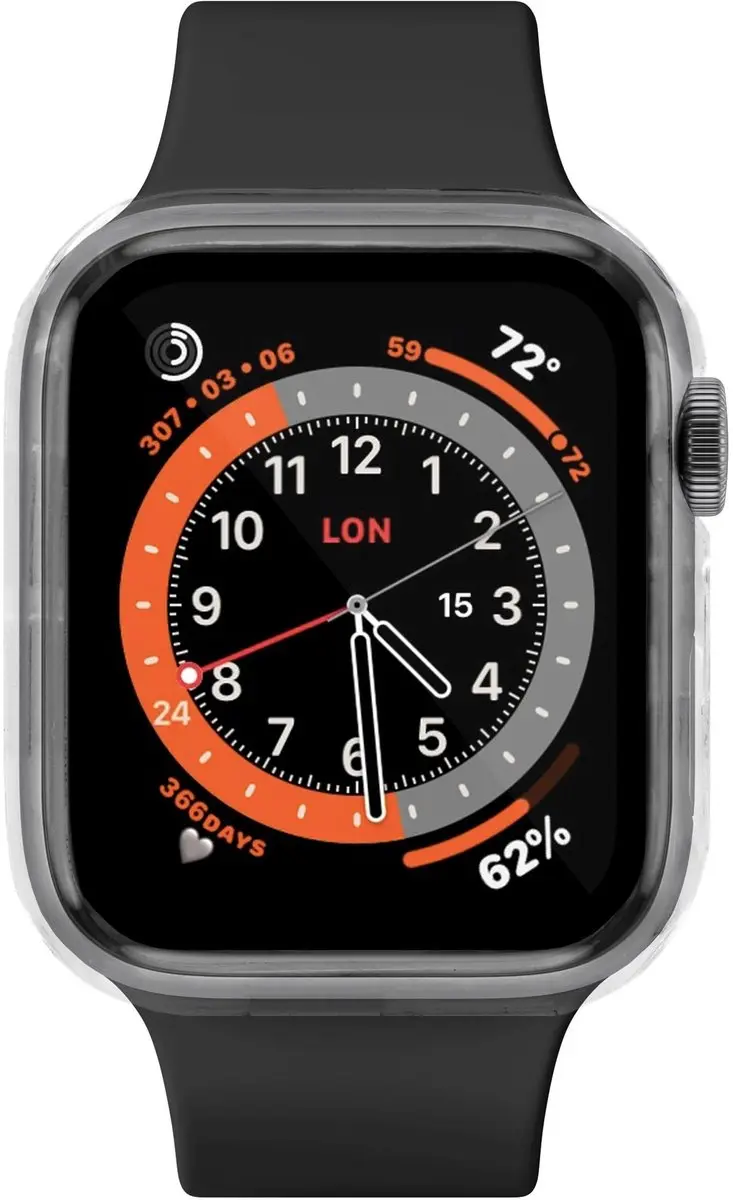 Fixed Pure Beschermcase Apple Watch 40mm - Gehard Glas - Transparant