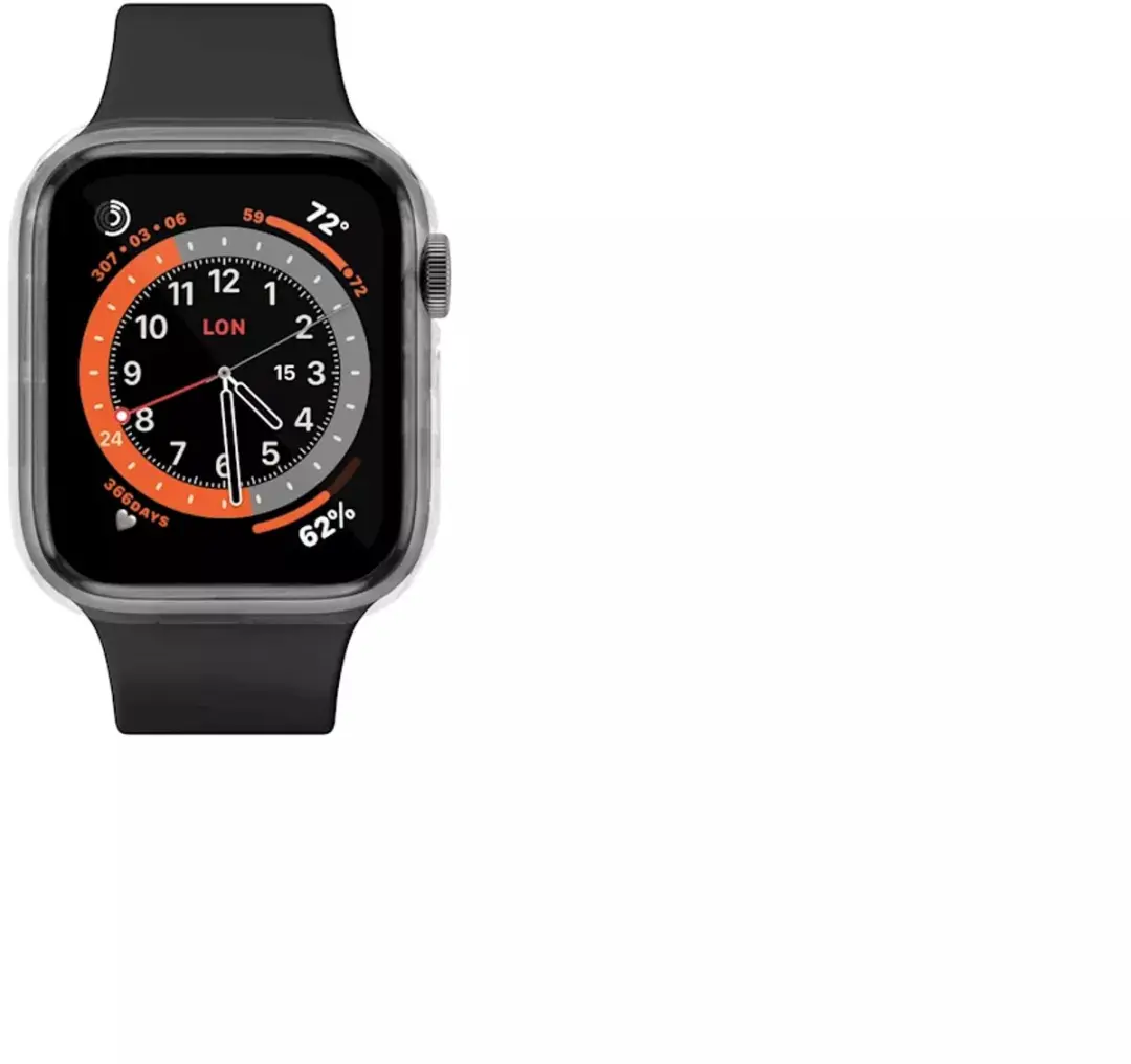 Fixed Pure Beschermcase Apple Watch 40mm - Gehard Glas - Transparant