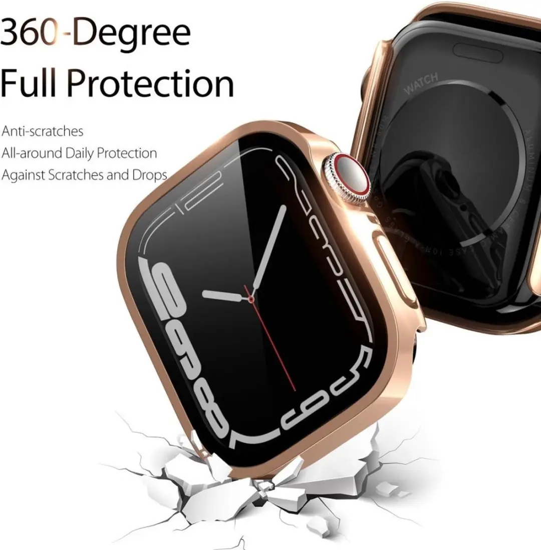 Dux Ducis Hamo Apple Watch 44mm Hoesje - Roze Goud