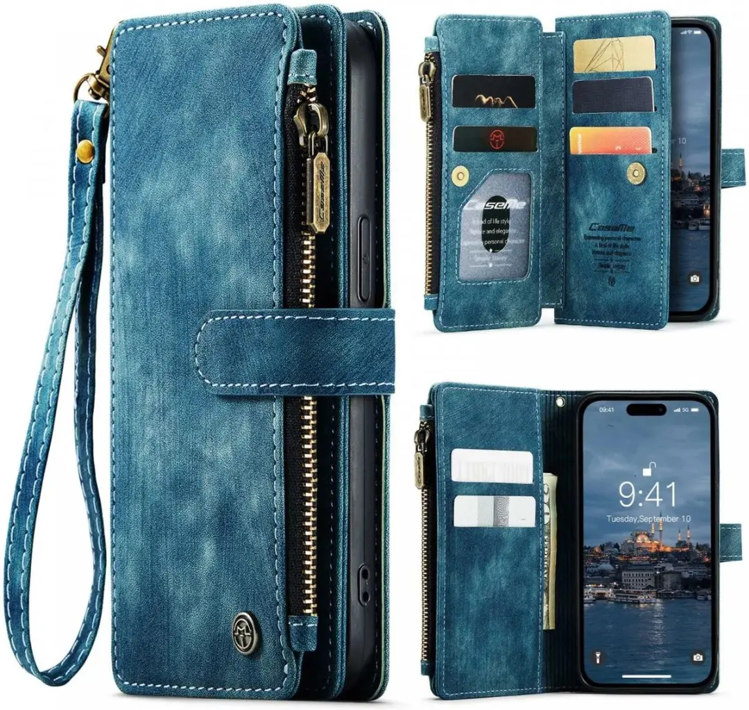 CaseMe C30 Hoesje iPhone 15 Pro Max - Blauw