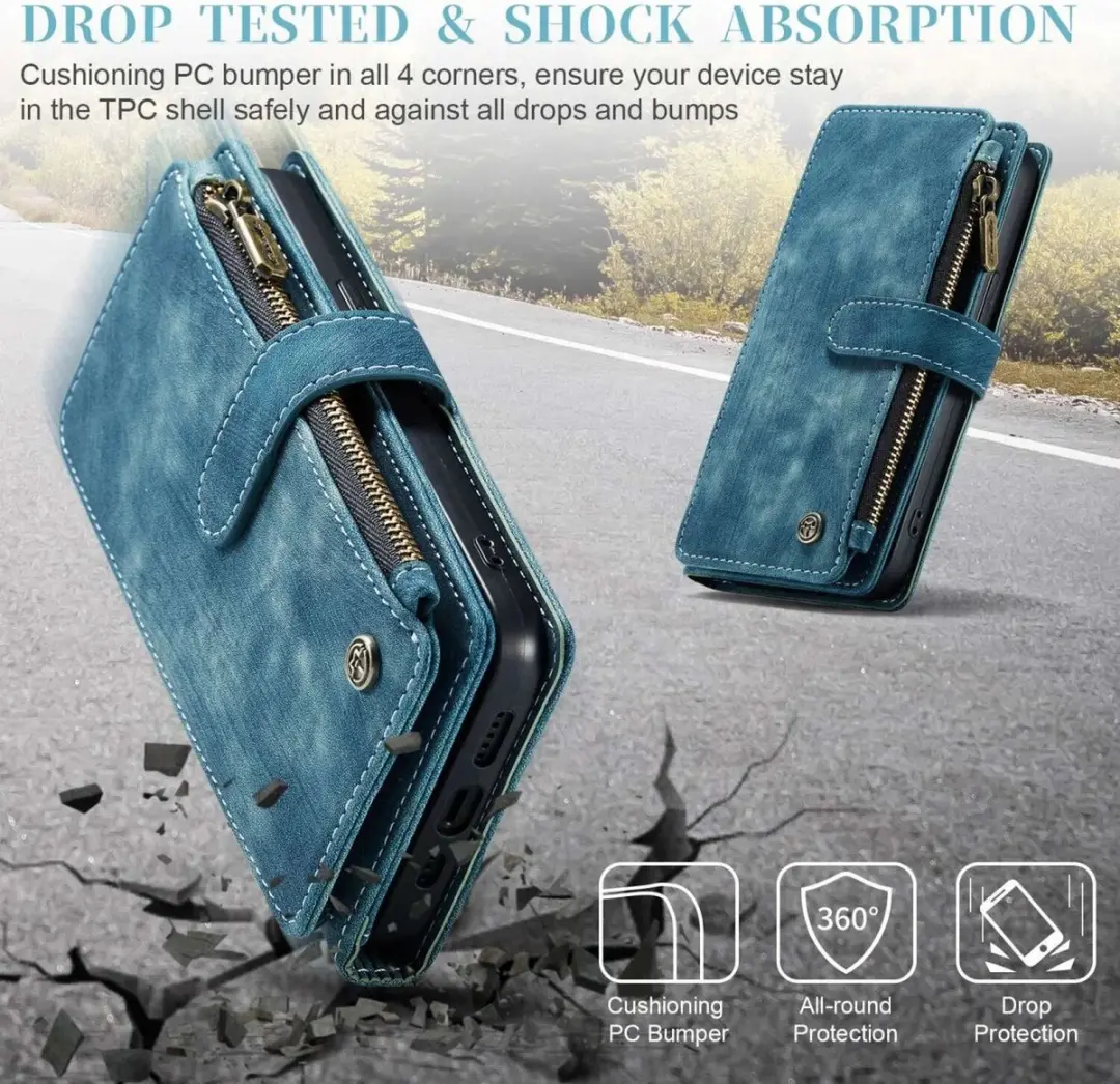 CaseMe C30 Hoesje iPhone 15 Pro Max - Blauw