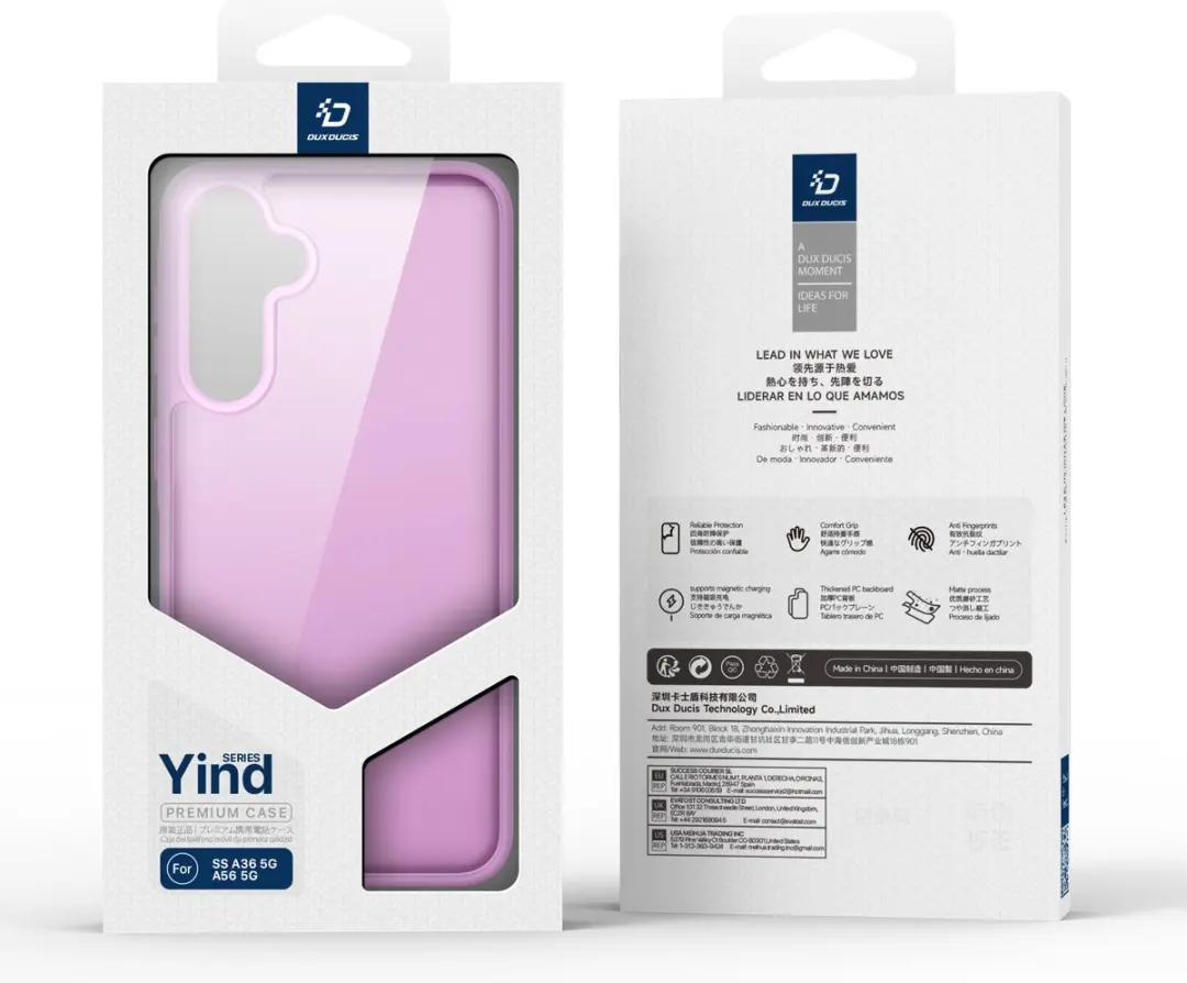 Dux Ducis Yind Serie Telefoonhoesje Samsung Galaxy A36 - Roze