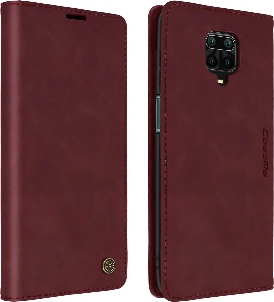 Caseme Hoesje Redmi Note 9S FOLIO-KAZAM-WN-NT9S - Bordeaux