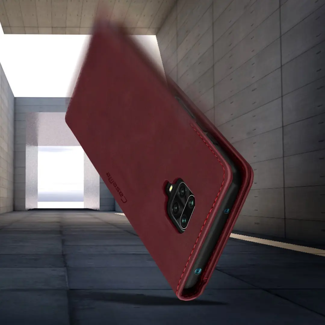 Caseme Hoesje Redmi Note 9S FOLIO-KAZAM-WN-NT9S - Bordeaux