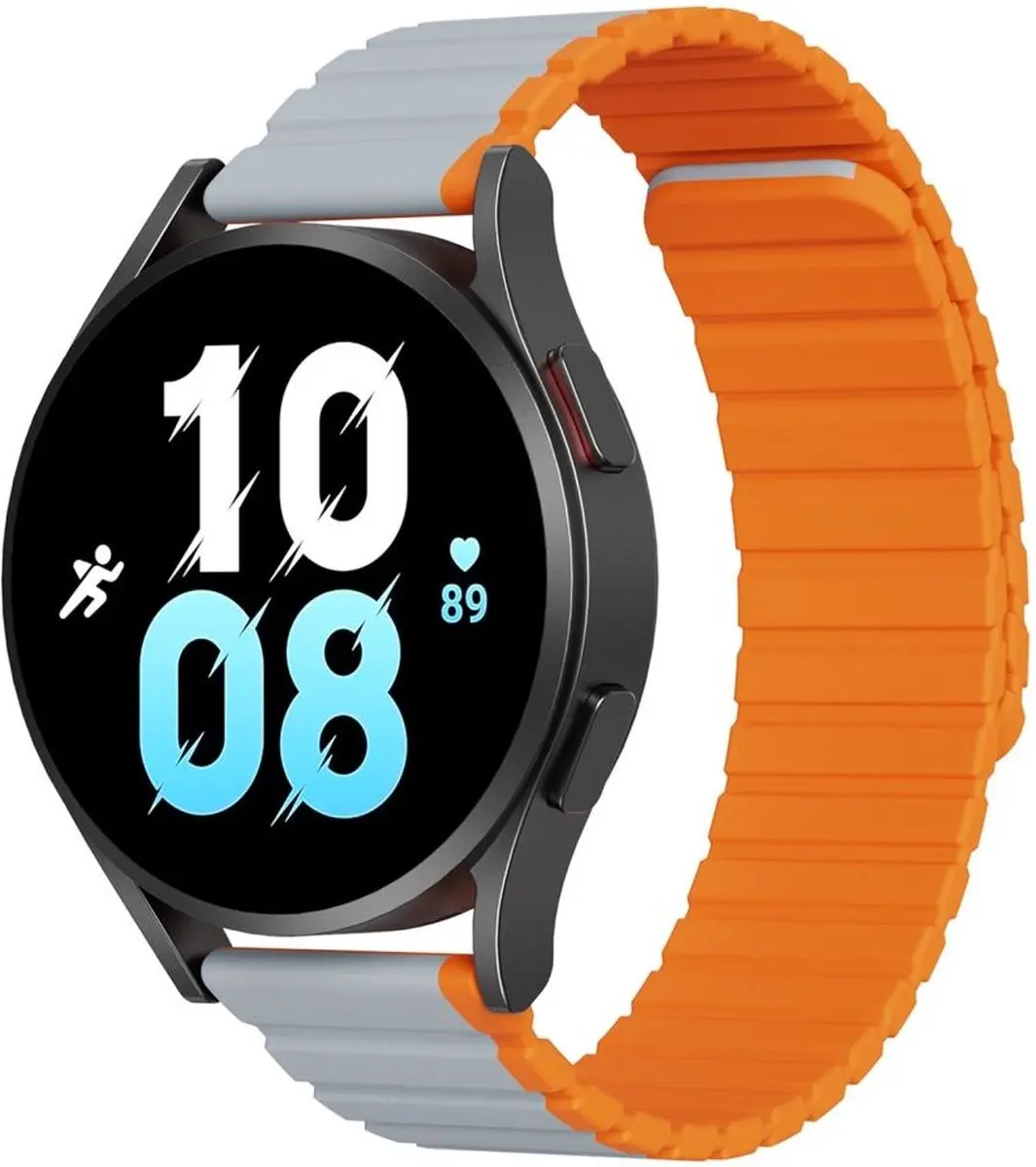 Dux Ducis LD Strap Universeel Smartwatchband 20mm - Grijs Oranje