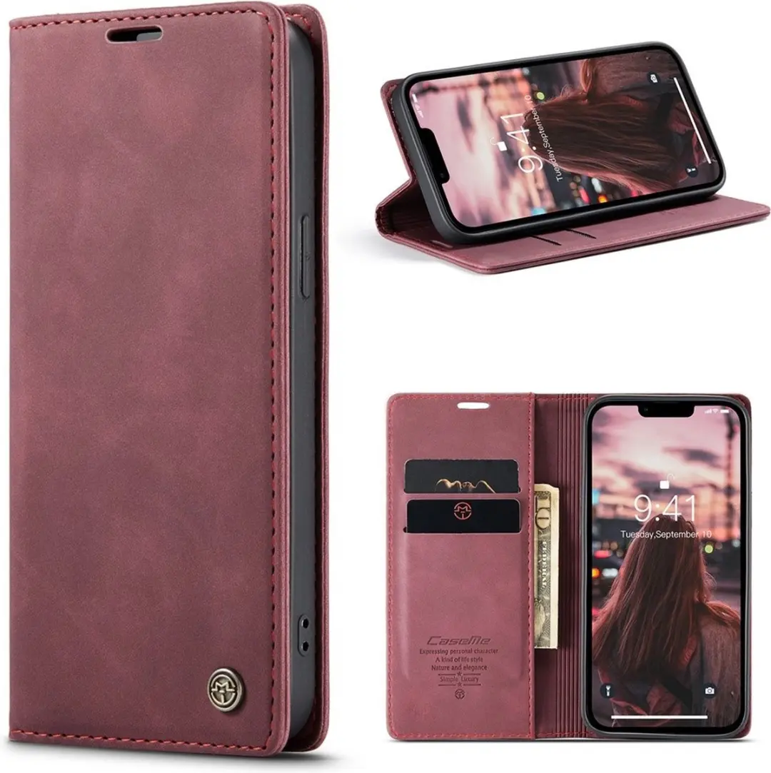 Caseme 013 Book Case iPhone 15 Hoesje