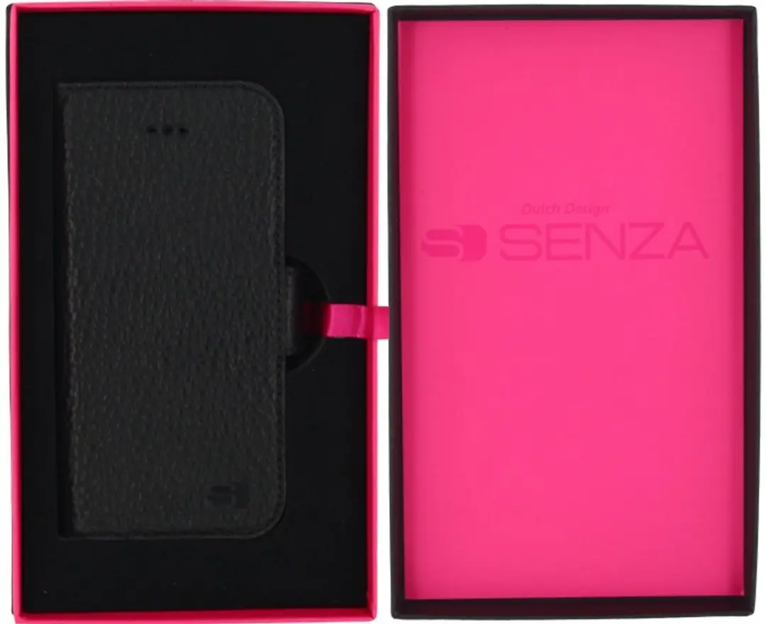 Senza Exquisite Portemonnee iPhone 5/SE - 3 Pasjes - Zwart WALCS1013 - afbeelding 6 van 6