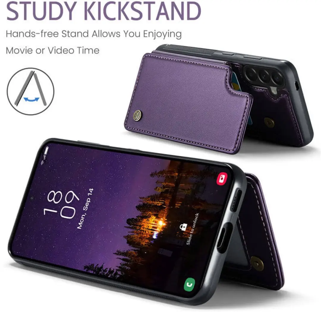Caseme Luxe Portemonnee Backcover Galaxy A37 - Anti-RFID - Paars