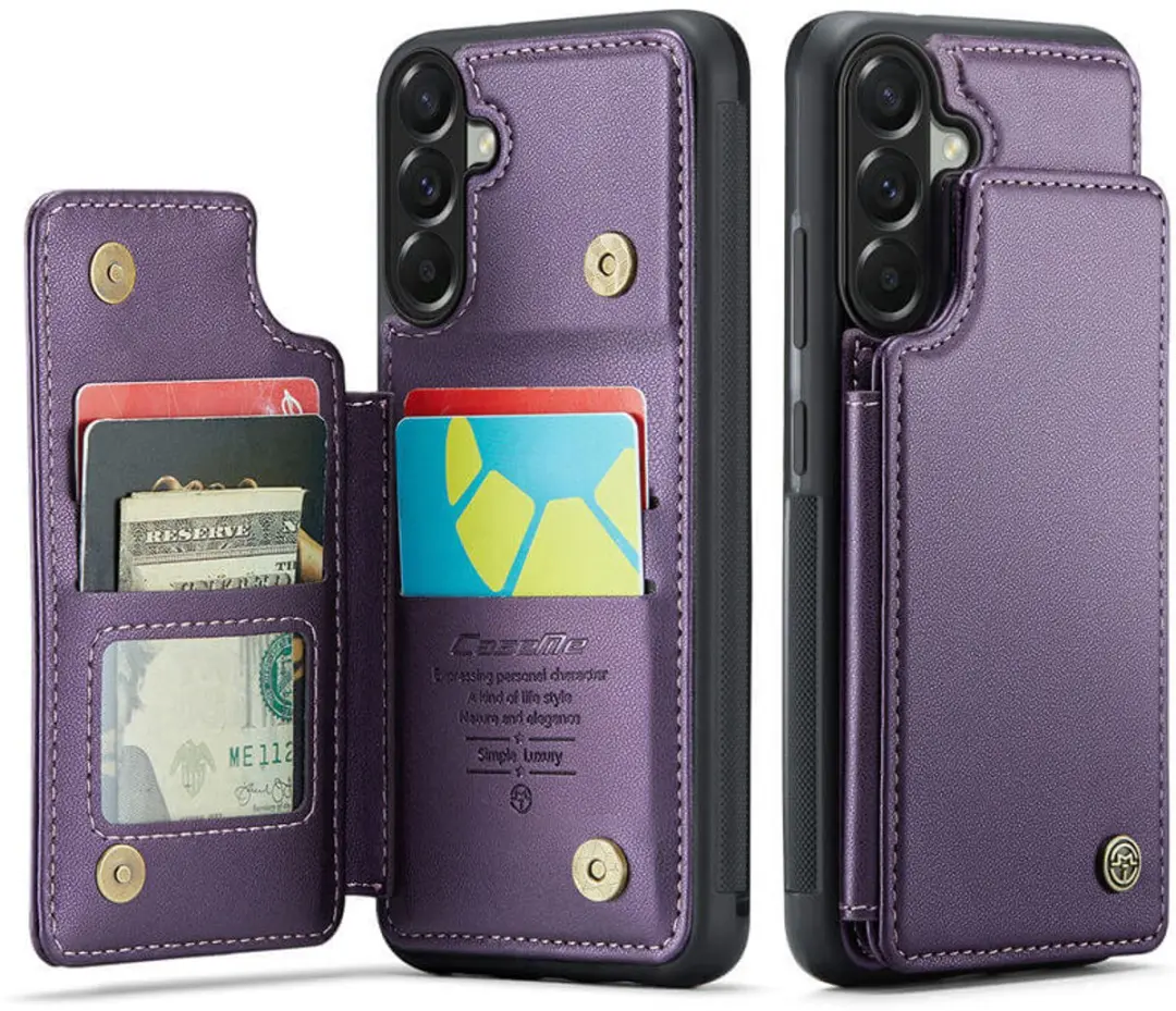Caseme Luxe Portemonnee Backcover Galaxy A37 - Anti-RFID - Paars