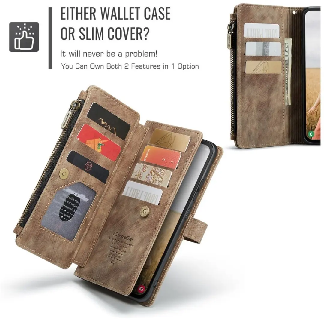Caseme C30 Hoesje Samsung Galaxy S25 FE - Bruin