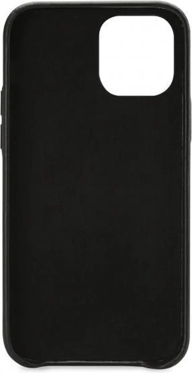 Senza Pure Cardslot iPhone 12 Mini Hoesje - Echt Leer - Deep Black - LEACVR1082