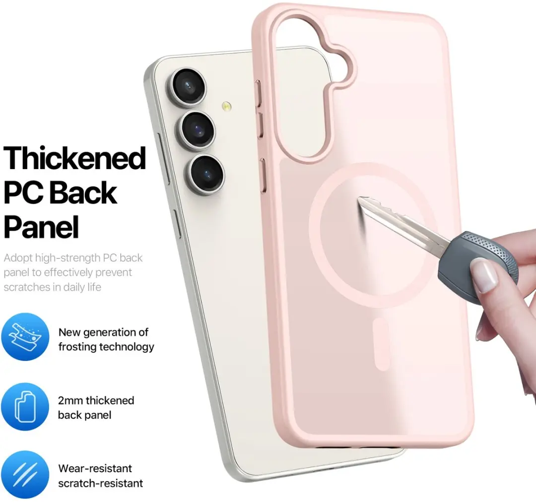 Dux Ducis Yind Series Hoesje Samsung Galaxy S25 FE - Transparant Roze - MagSafe
