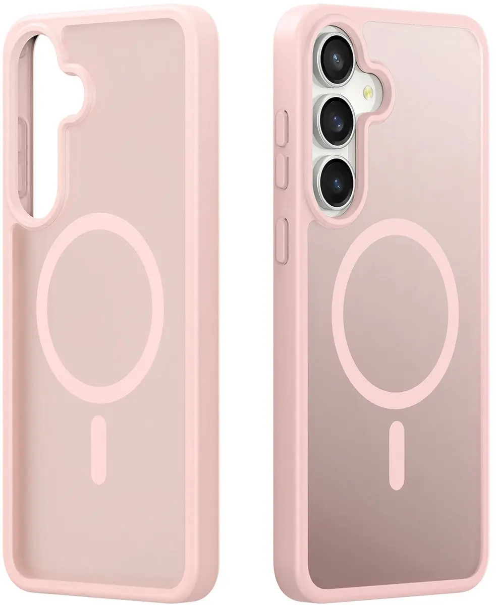 Dux Ducis Yind Series Hoesje Samsung Galaxy S25 FE - Transparant Roze - MagSafe