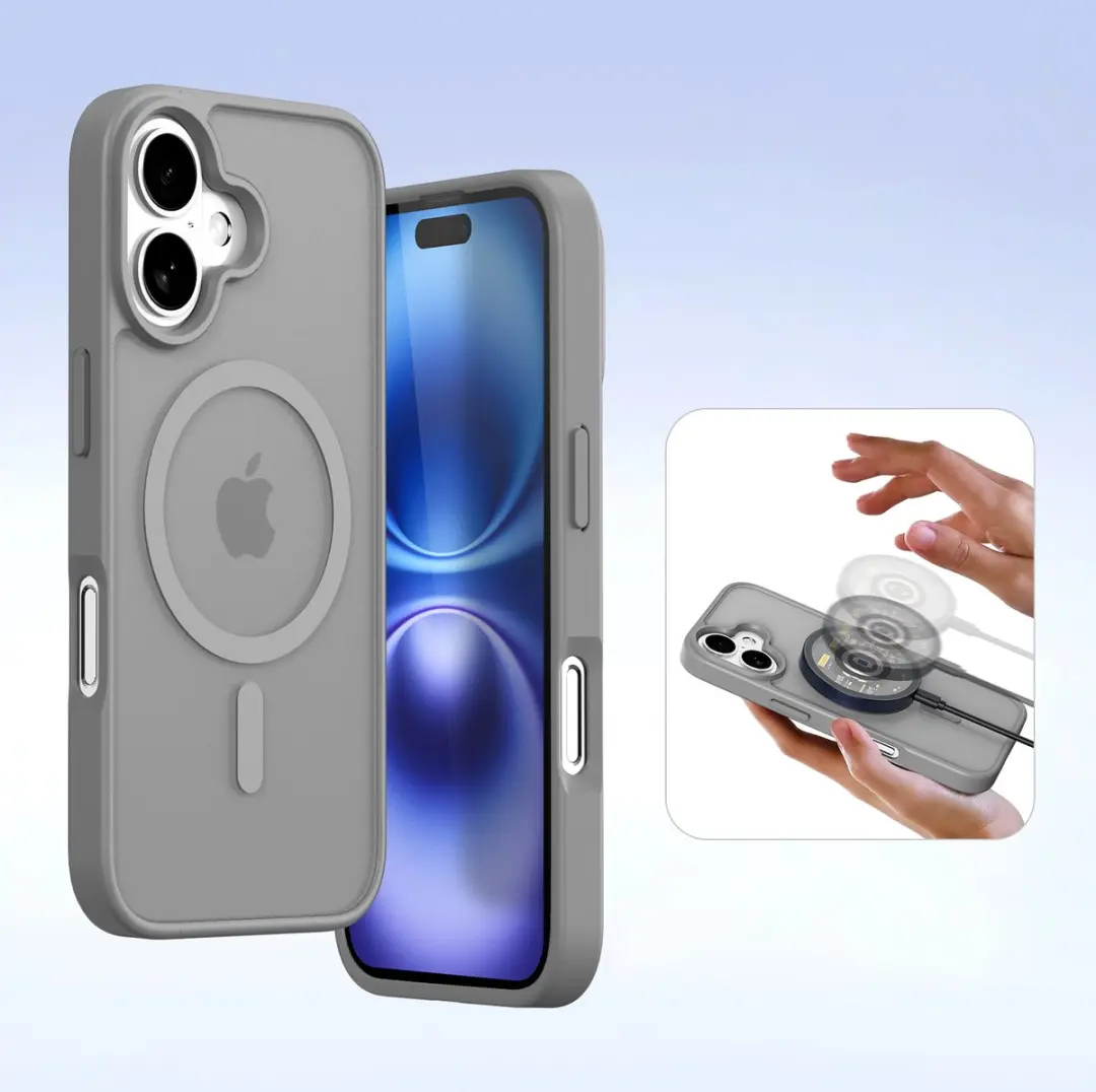 Dux Ducis Lawa Series iPhone 16 Plus Hoesje - Grijs - afbeelding 6 van 6