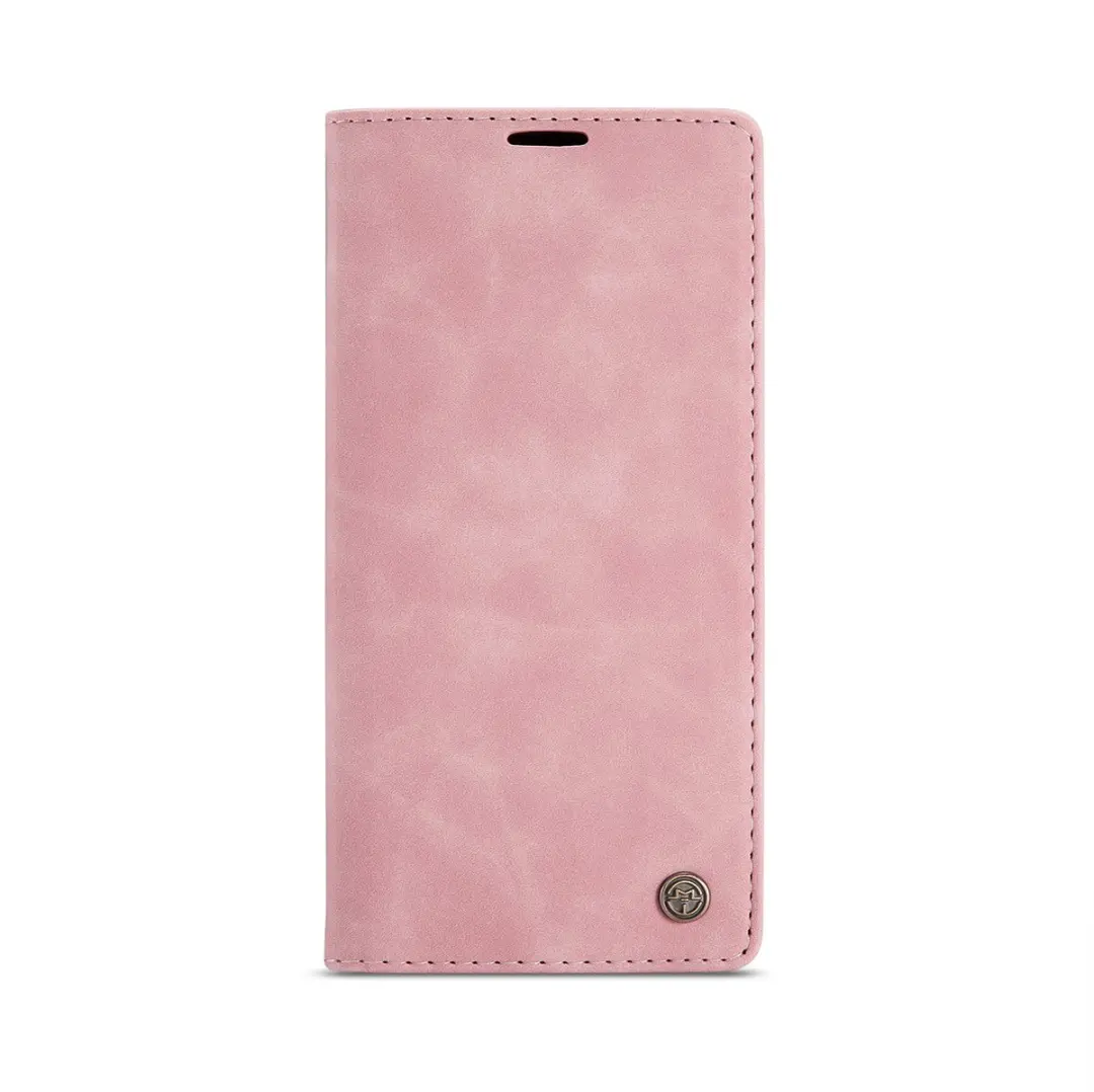 Caseme iPhone 14 Pro Retro Bookcase Hoesje - Roze - 2 Pasjes