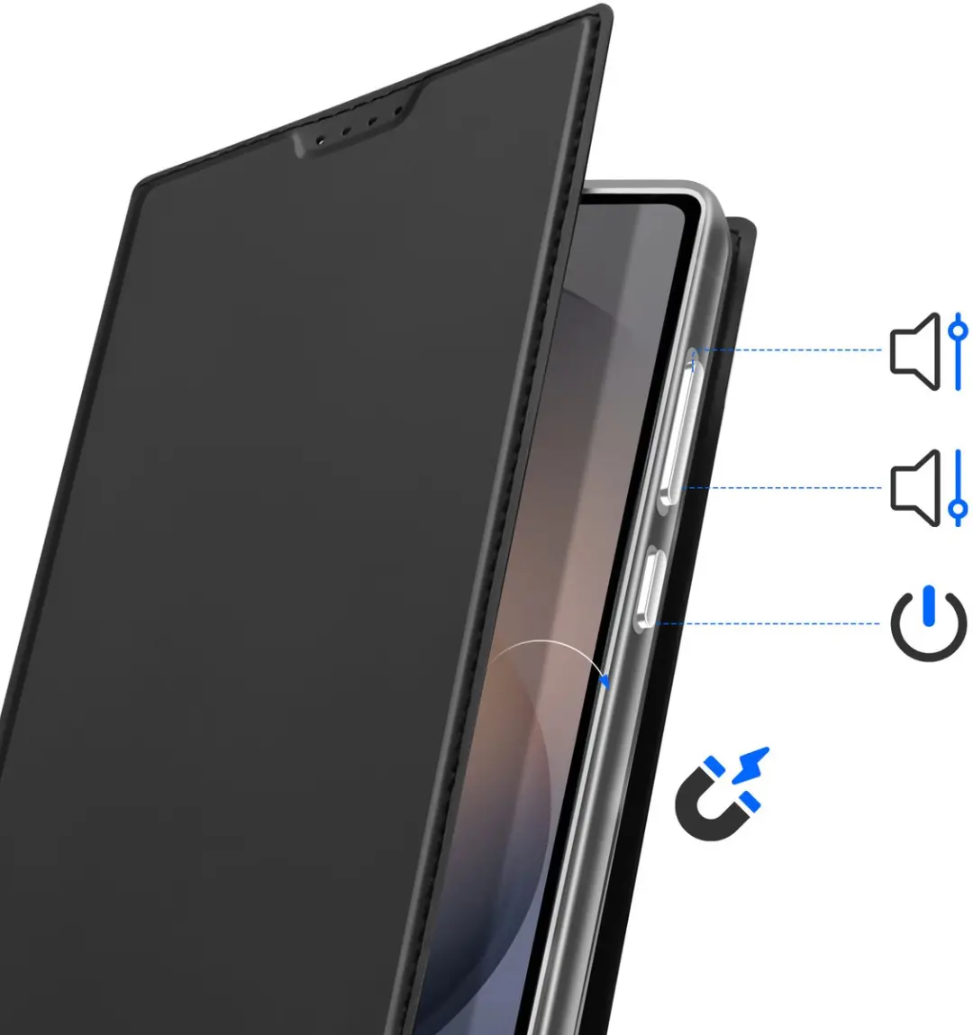 Dux Ducis Skin Pro Fliphoesje S26 Ultra - Zwart