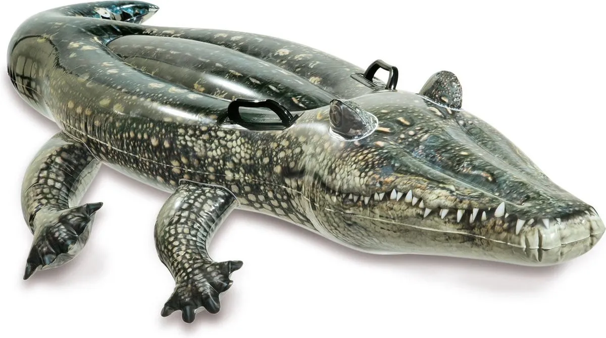 Intex Luchtbed Krokodil 170x86cm - Groen