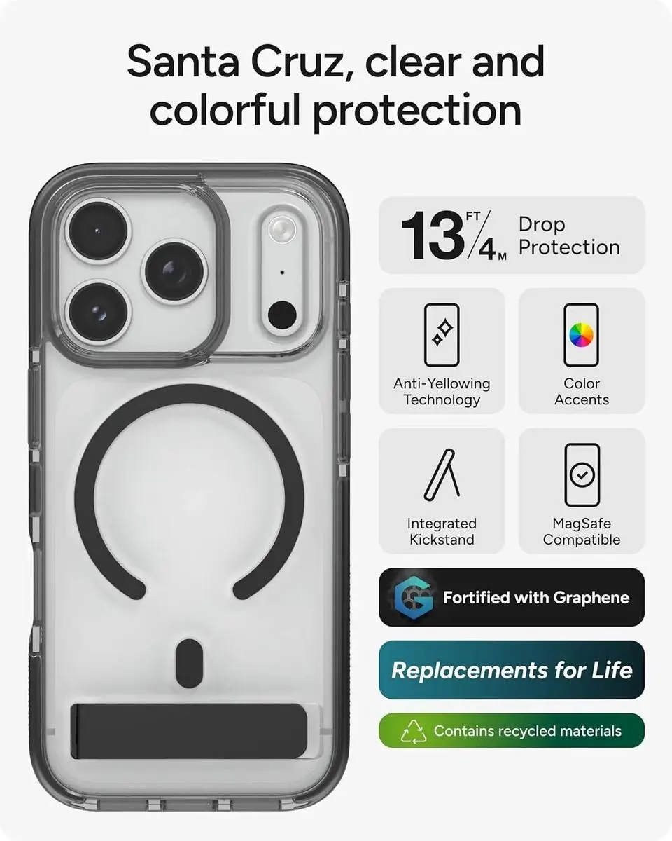 ZAGG Santa Cruz Hoesje iPhone 17 Pro - 702320861 - Zwart