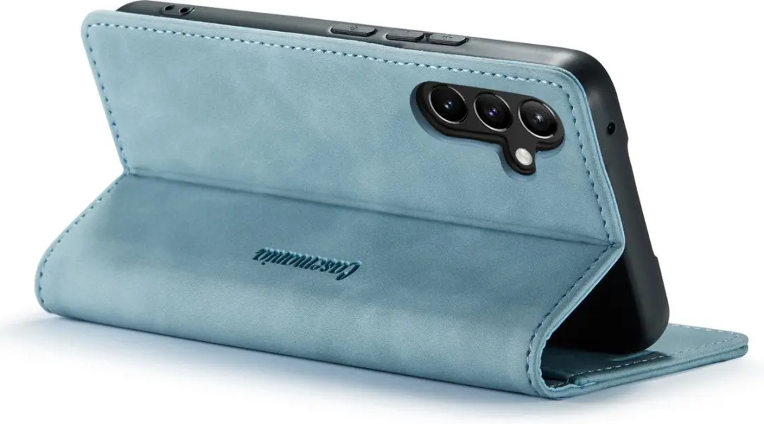 Caseme Samsung Galaxy A25 Hoesje - Effen Aquablauw