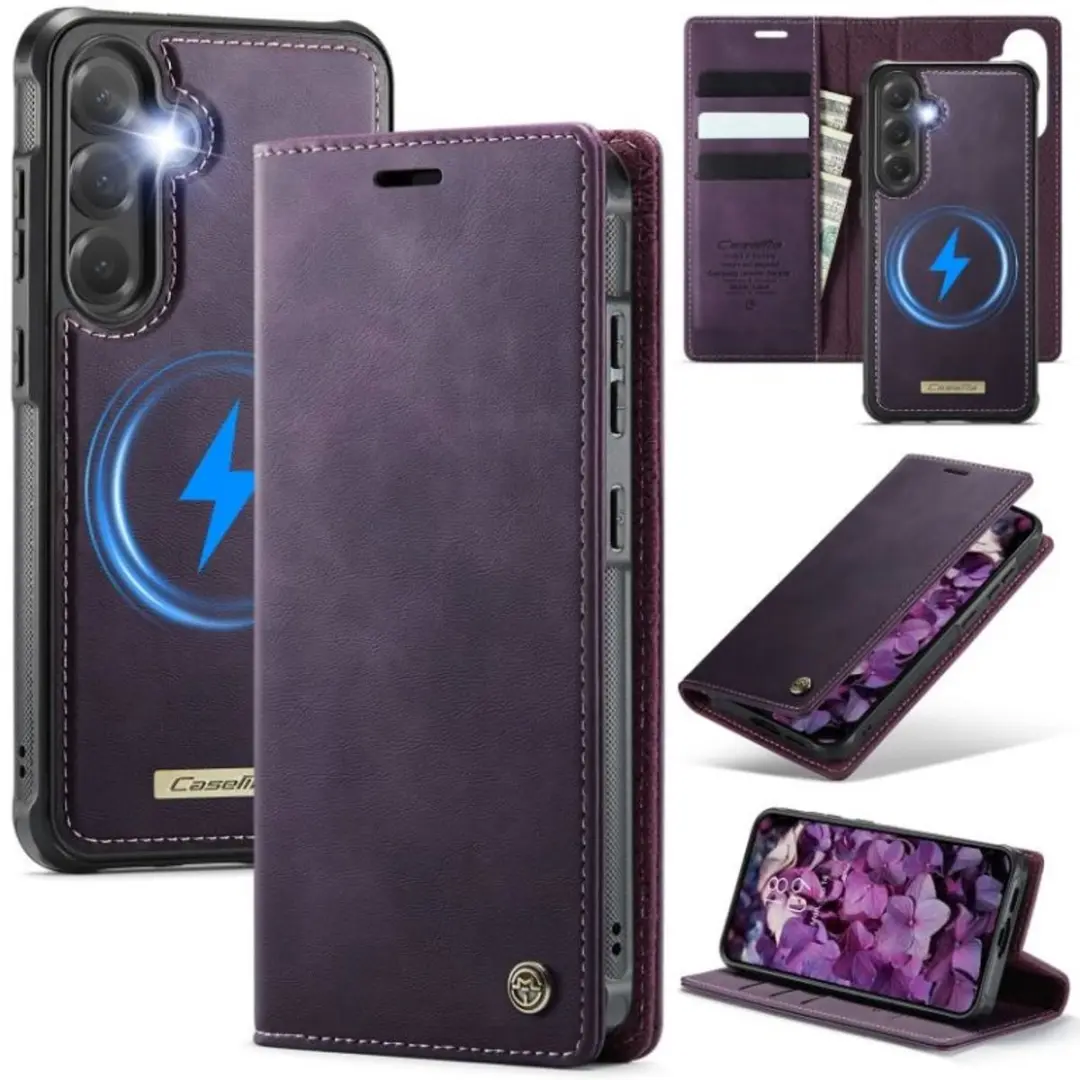 Caseme Luxe 2-in-1 Portemonneehoes Backcover Galaxy S24+/S25+ - Paars