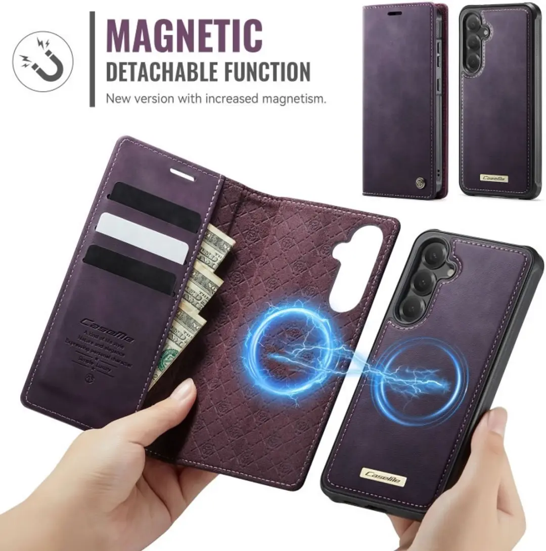 Caseme Luxe 2-in-1 Portemonneehoes Backcover Galaxy S24+/S25+ - Paars