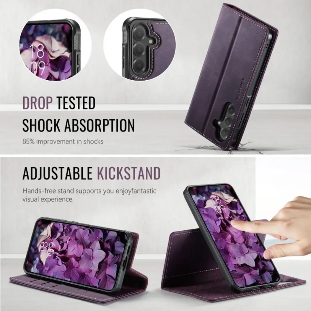 Caseme Luxe 2-in-1 Portemonneehoes Backcover Galaxy S24+/S25+ - Paars - afbeelding 6 van 6