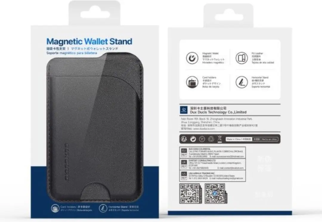 Dux Ducis Neva Series Magnetische Pasjeshouder iPhone - 5 Stuks - Zwart
