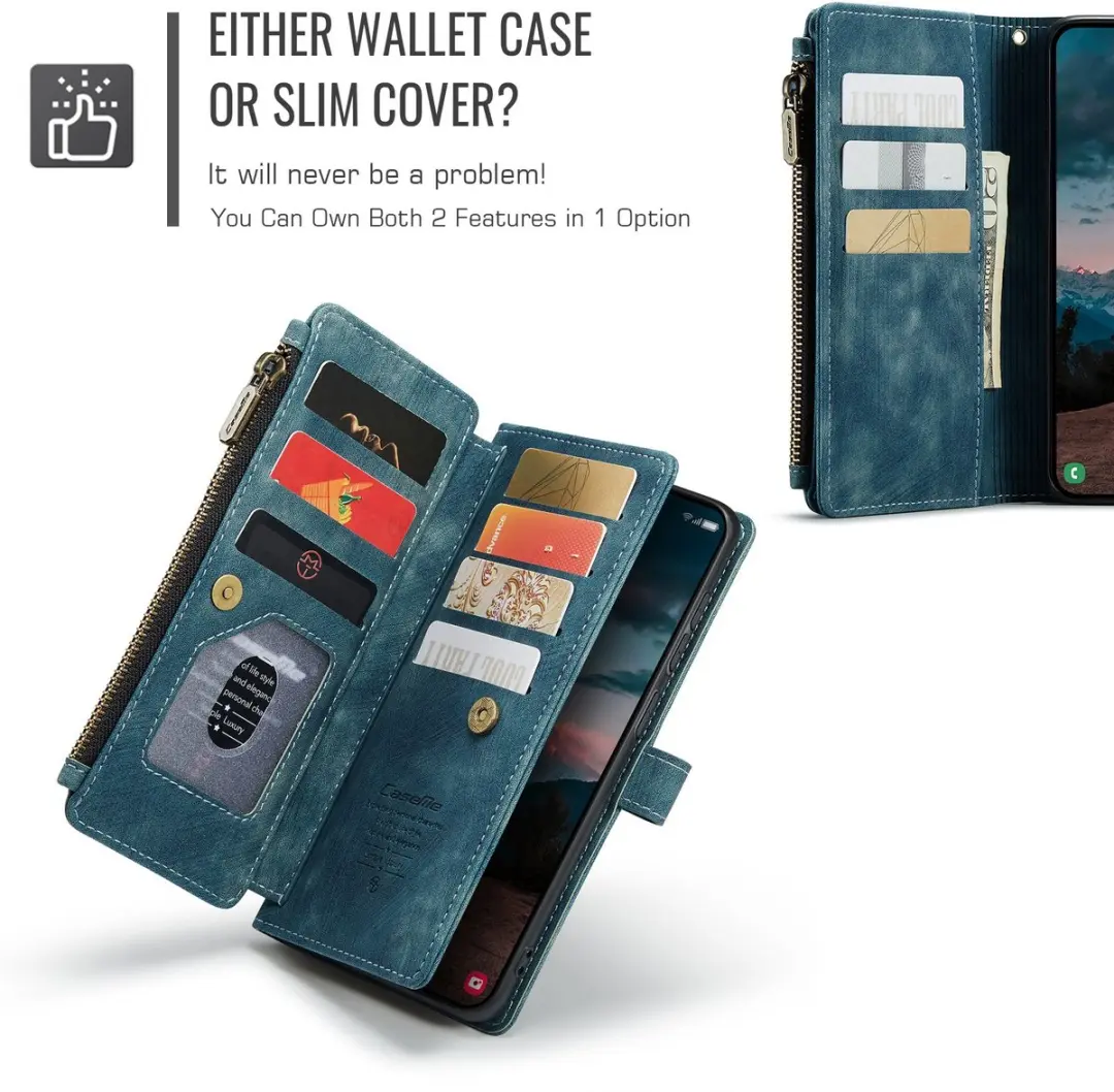 Caseme C30 Book Case Hoesje - Samsung Galaxy S26 Plus - Blauw