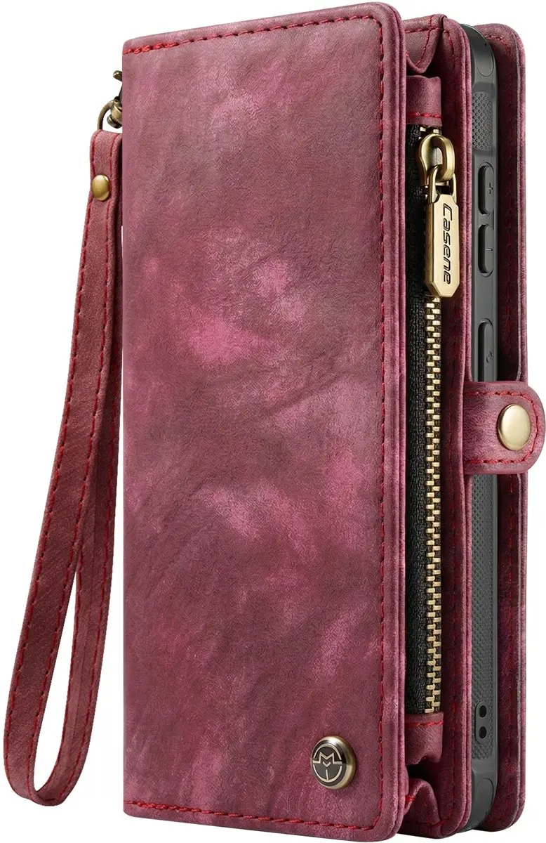 Caseme Folio-Kazval S26R 2-in-1 Hoes Portemonnee - Bordeaux