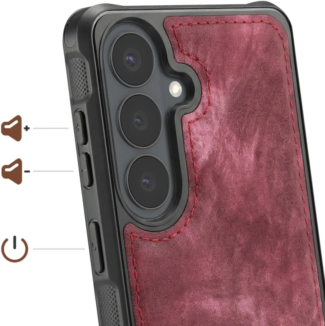 Caseme Folio-Kazval S26R 2-in-1 Hoes Portemonnee - Bordeaux