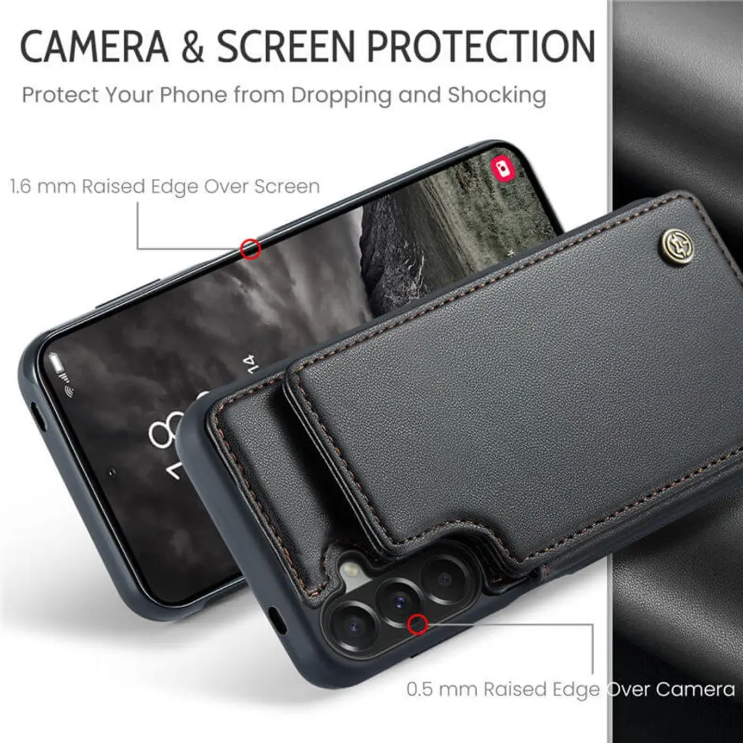 Caseme Luxe Portemonnee Backcover Galaxy A37 - 4 Pasjes - Zwart - afbeelding 6 van 6