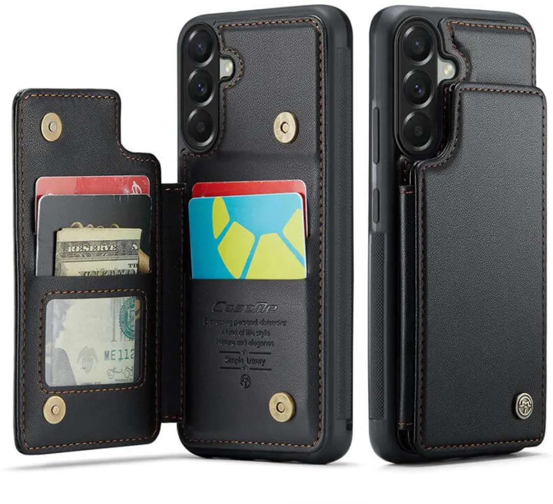 Caseme Luxe Portemonnee Backcover Galaxy A37 - 4 Pasjes - Zwart