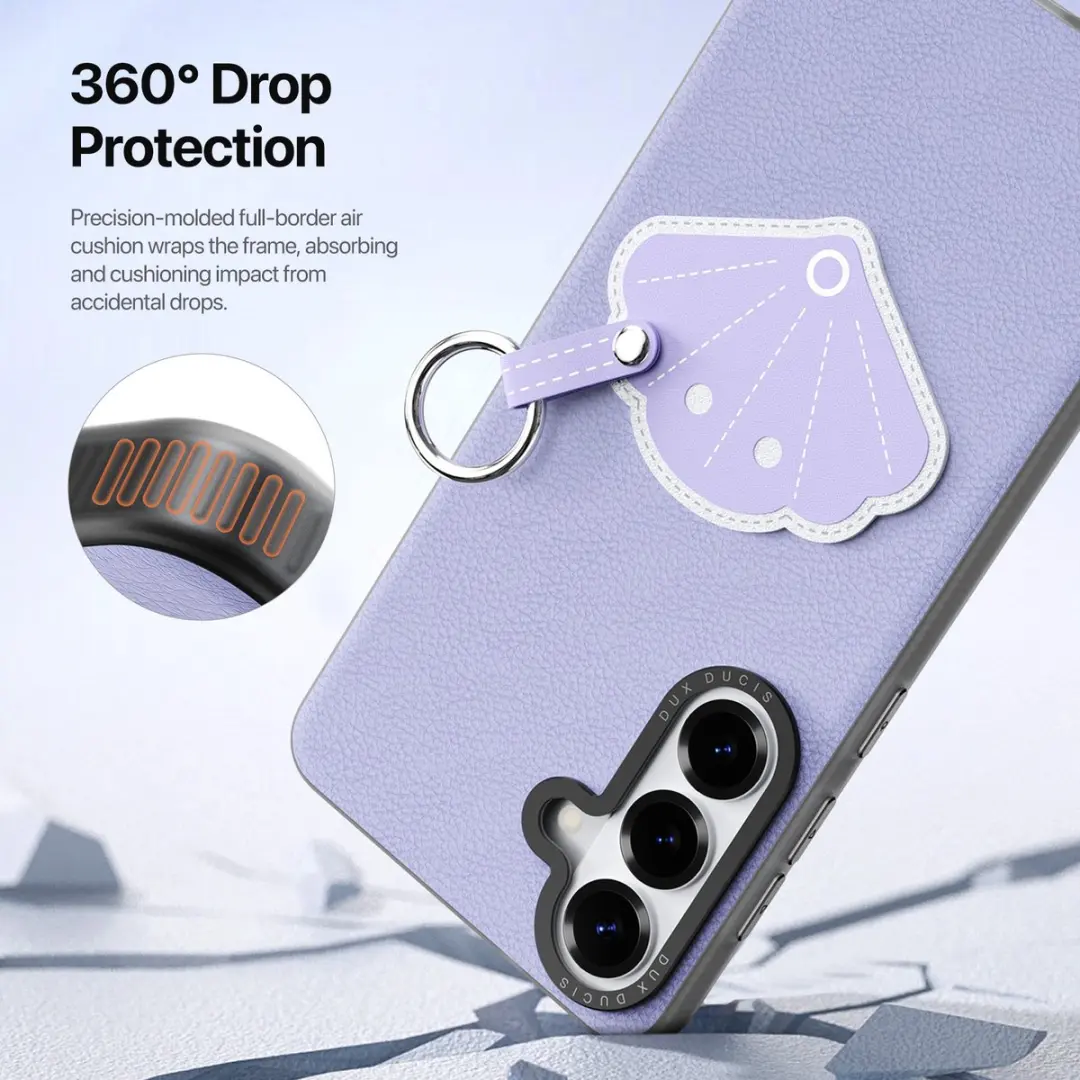 Dux Ducis Luvy PU-leer Backcover Samsung Galaxy S26 Ultra - Schelp/Lila