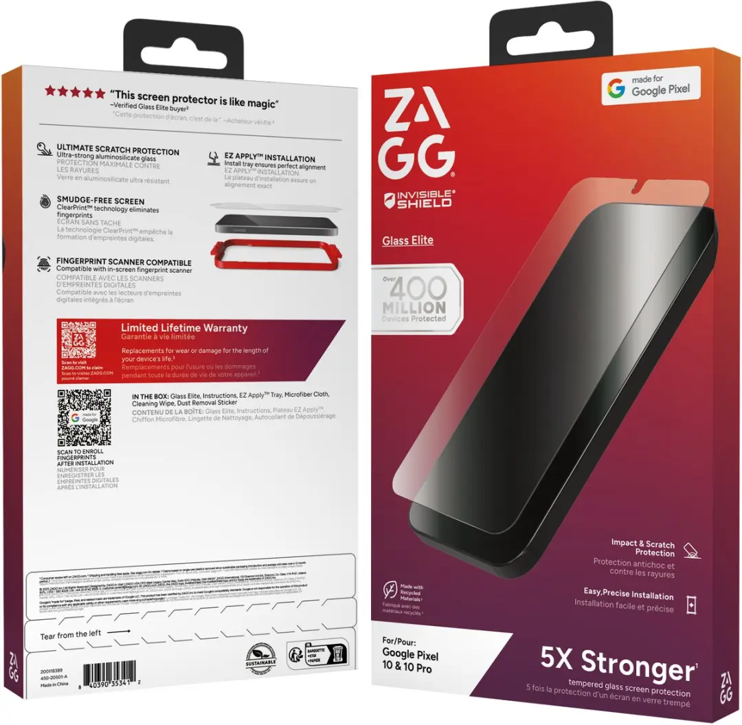 ZAGG InvisibleShield Glass Elite Google Pixel 9/10 Pro XL Schermbeschermer