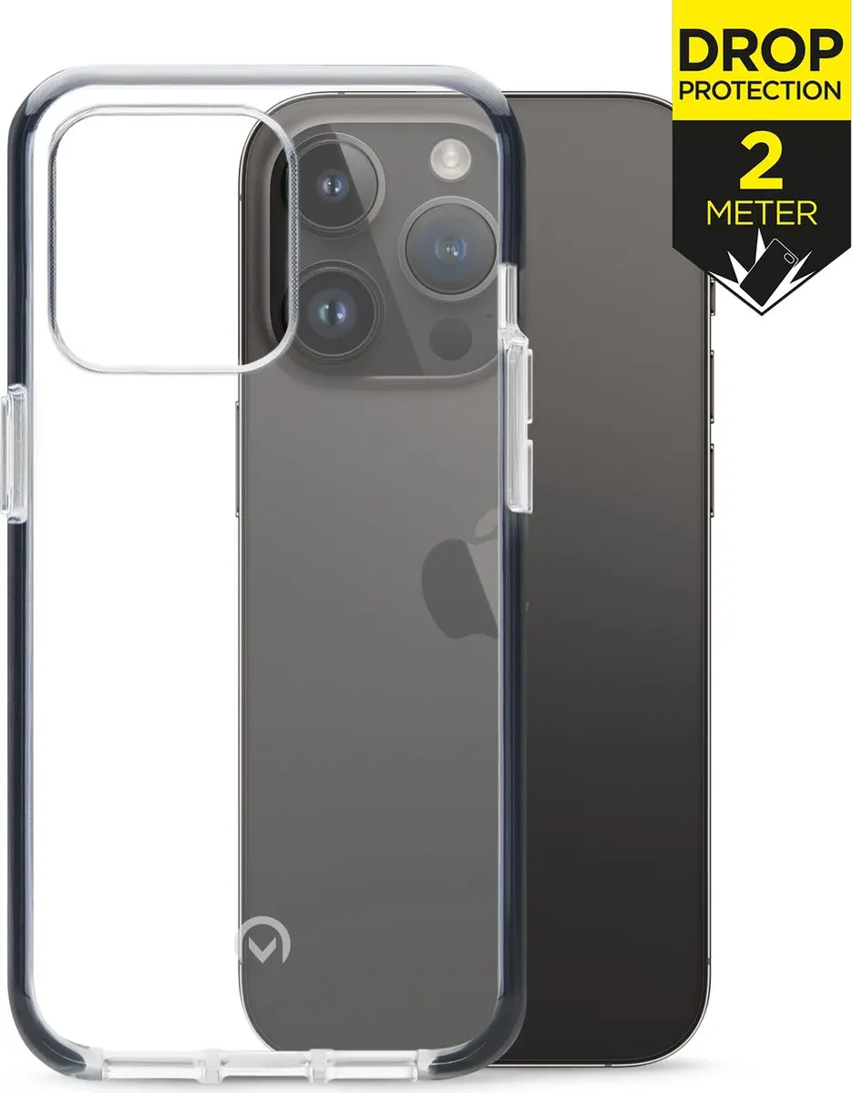 Mobilize iPhone 14 Pro Hoesje MOB-SCB-IPH14PRO - Transparant/Zwart