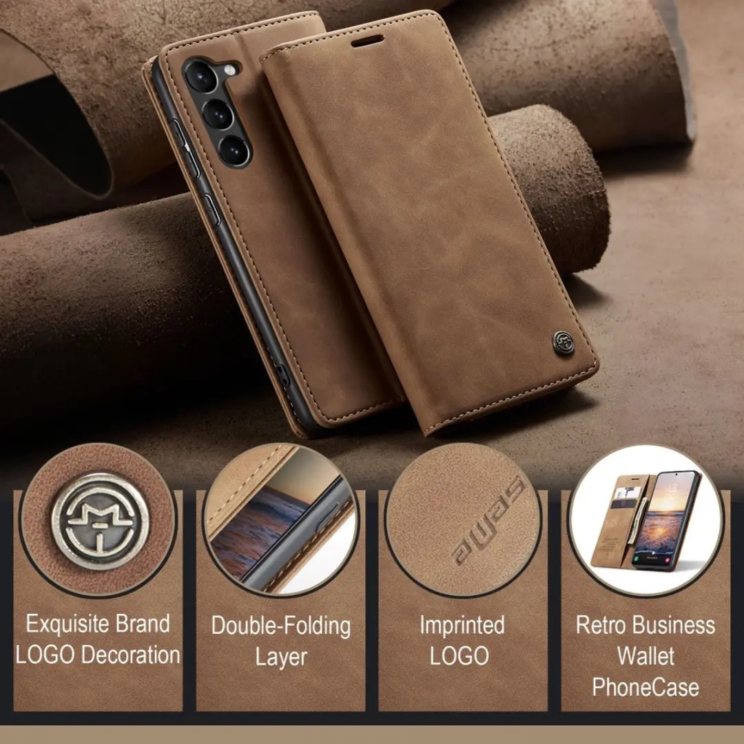 Caseme 013 Book Case Samsung Galaxy S24 Plus - Bruin