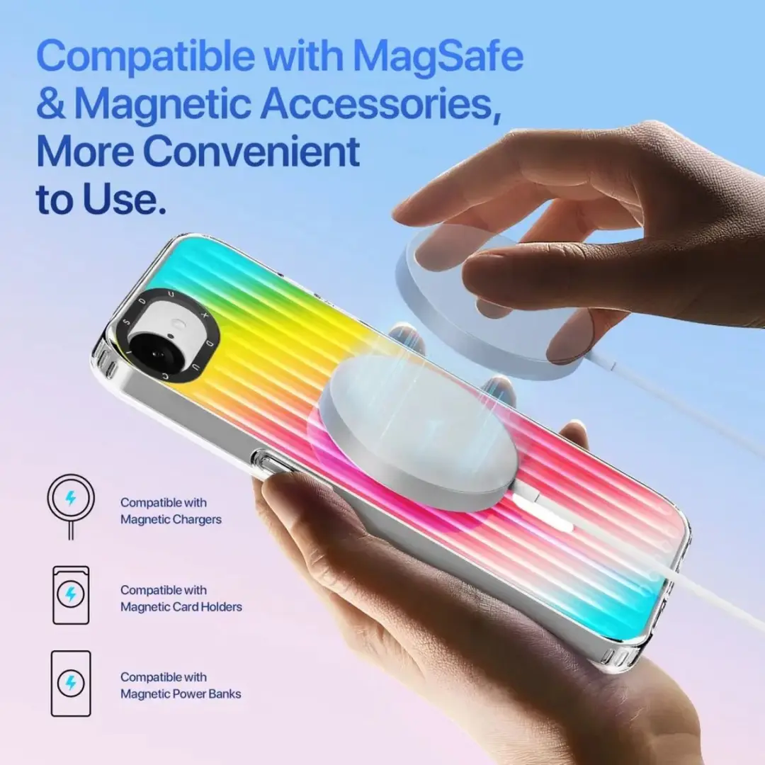 Dux Ducis Zest Serie Regenboog Telefoonhoesje - iPhone 16E MagSafe